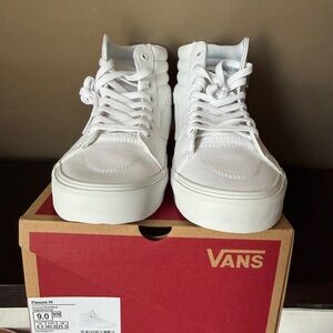 Vans White Filmore Hi High-Top Skate Shoes